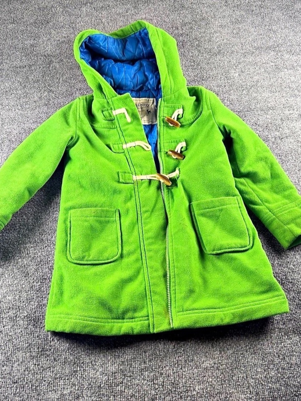 Old Navy Green Fleece Duffle Coat Girls Small